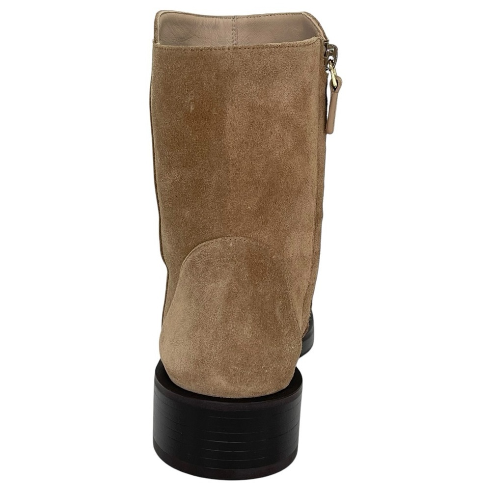 Stuart Weitzman 5050 Bold Zip Khaki Leather Womens Ankle Boots Size 9M - Picture 5 of 14